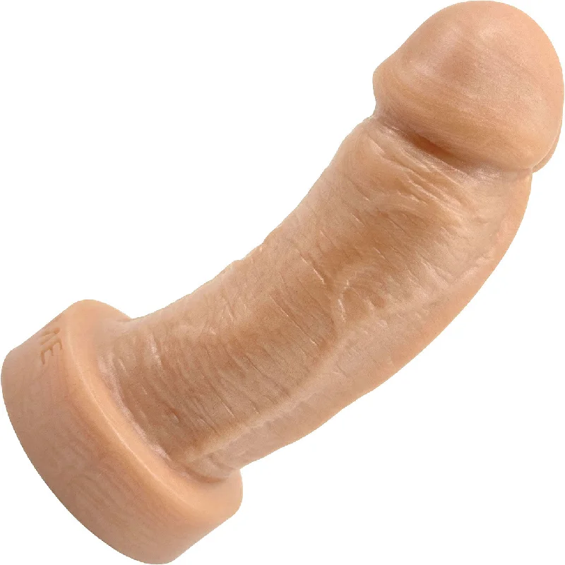 hush-pulse-dildo-The Basio Short & Thick 5.75" Platinum Silicone Realistic Dildo By Uberrime - Vanilla