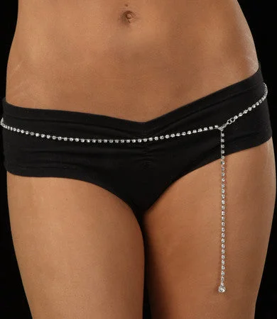 Rechargeable clit air toys-Rhinestone Belly Chain