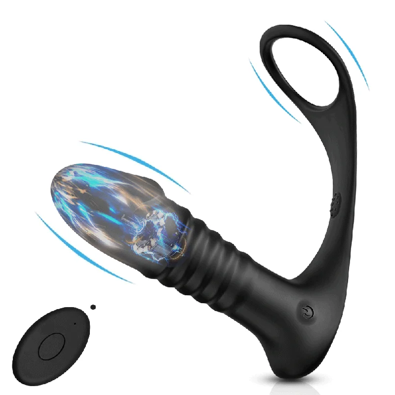 BDSM toy paddle portabilities-TouchHoney-Thrusting Male Anal Vibrator Wireless Remote Control Prostate Massager