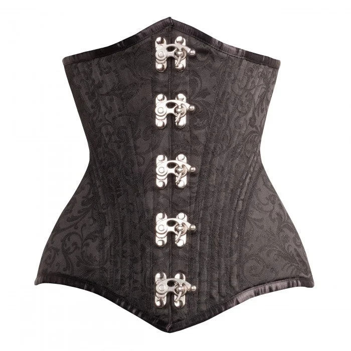 Corset with zigzag stitching-Nailah Waist Trainer Steel Boned Corset