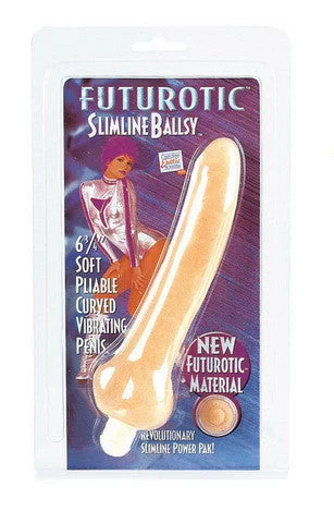 Vibrator warm layer-Futurotic Slimline Ballsy Vibrating Dong 7-inch - Ivory