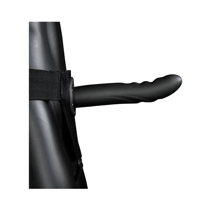 loop-dildo-Ouch! Textured Curved 8 in. Hollow Strap-On