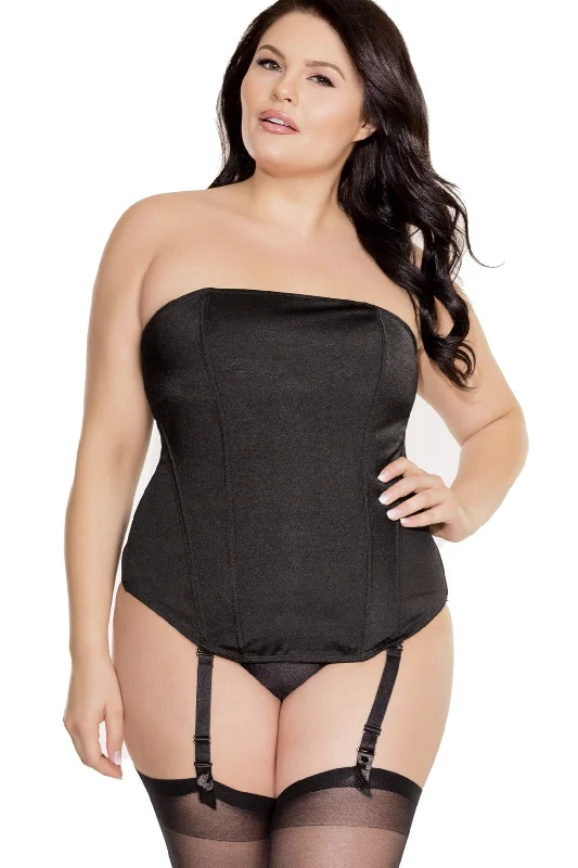 Silicone toys with raised bumps-Overbust Corsets With Eye Closure | Plus Size