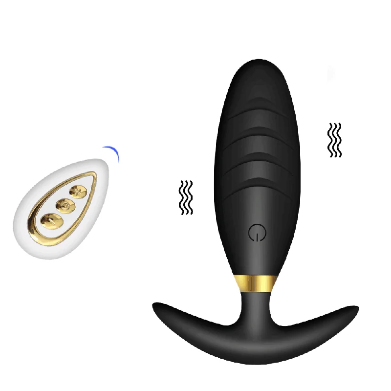 BDSM toy kit conveniences-Remote Control Vibrating Butt Plug Thruster - A2